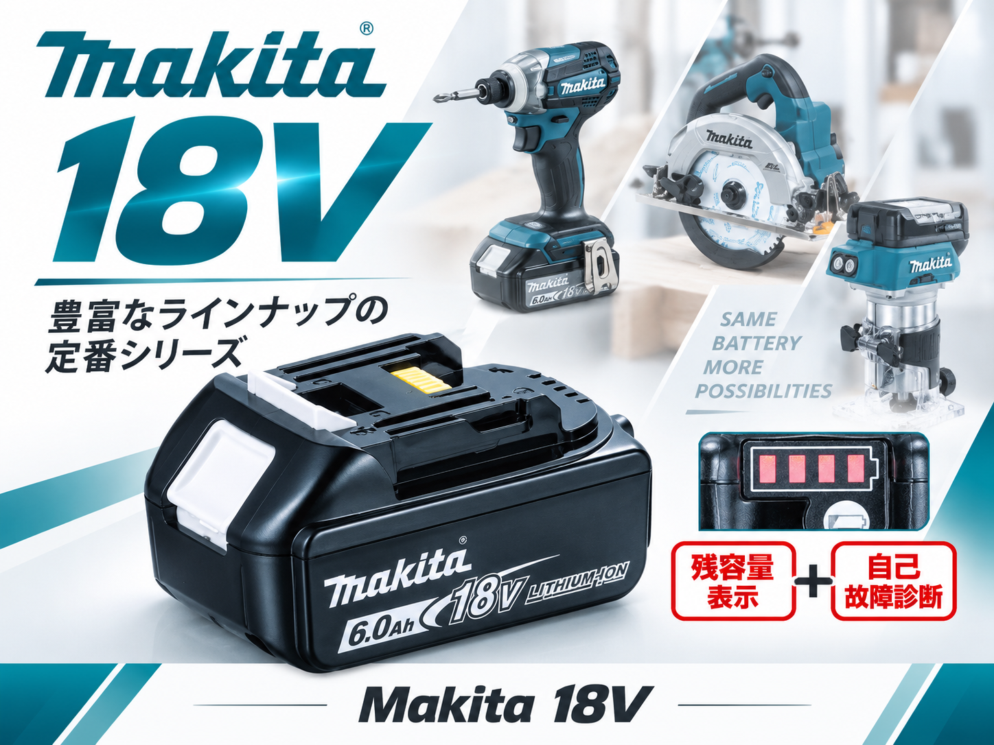 Makita 18V 充電工具シリーズ